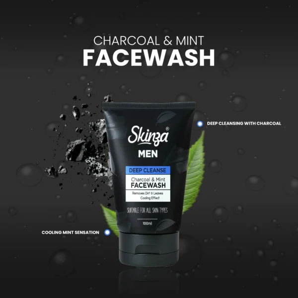 Mens Charcoal & Mint Facewash "100ml"